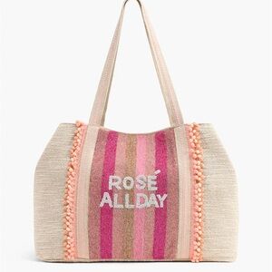 Pink Large Rose All Day Summer Tote